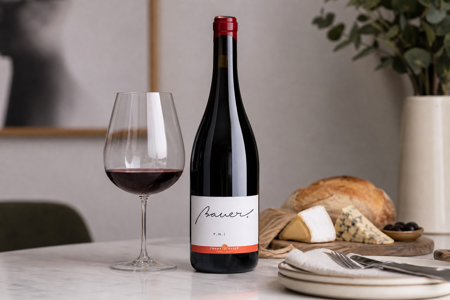 Bauer Pinot Noir și eleganța unui roșu sec din Drăgășani