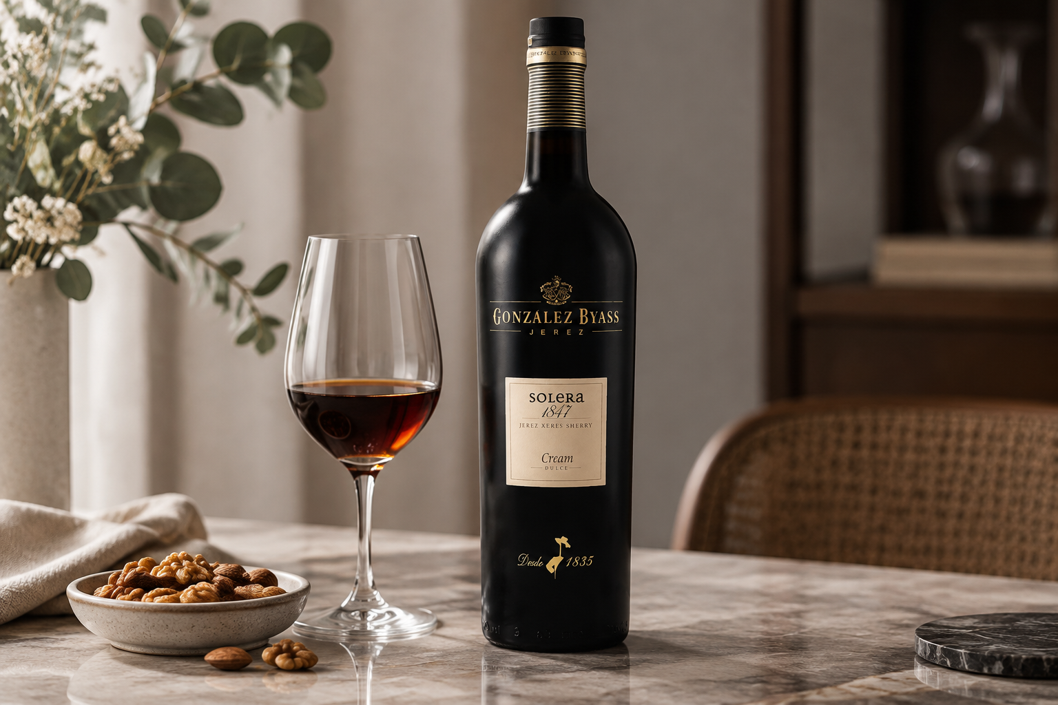 Cum alegi și servești un sherry dulce Gonzalez Byass Solera 1847